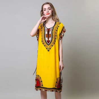 Voľné Afriky Šaty pre Ženy Dashiki Kmeňa Totem 3D Tlač Dlhé Šaty Plus Veľkosť Žena Riche Bazin Street Nosiť Šaty Vestido