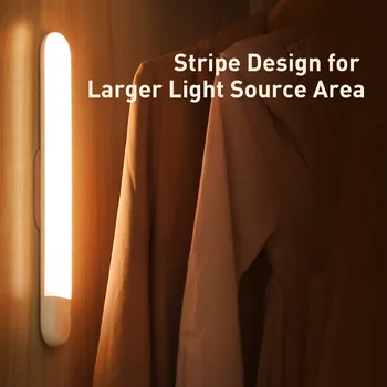Baseus Svetlo Pod Skrinku PIR LED Senzor Pohybu Svetelný Nabíjateľná Nočné Svetlo LED Lampy, Skrine, Kuchyne, Spálne, Skrine