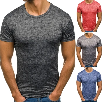 2020 Nové pánske Bežné tričko, Tielko Letné Nosenie Plaketa-veľkosť Multicolor Posádky krku, Krátke rukávy Tričko