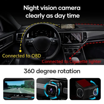 Prelingcar Farebné Nočné videnie Auta DVR Dash Zadnú kameru s rozlíšením Full HD 1080P Pre DVD prehrávač, navigácia