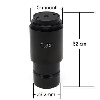 0.3 X C-mount Adaptér Objektívu pre CCD, CMOS Priemyselné Kamery Digitálne Okulára Spojené s Mikroskopom Zníženie Relé Objektív