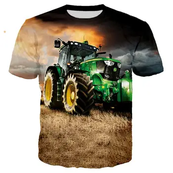 Nové Letné T-shirt 3D vytlačené košele streetwear T - shirt Harajuku traktor módne auto Mužov tričko Unisex Vtipné Krátke Rukáv top