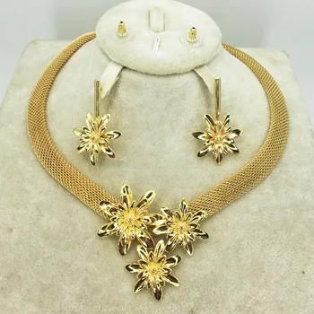 Nové veľkoobchod módne šperky set je jasnejšie dubaj zlaté šperky pre ženy je výročia, večierky a narodeniny výlety