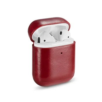 Prípadoch Pre Apple AirPods Bluetooth Bezdrôtové Slúchadlá Kožený Kryt, Taška Na Vzduchu Struky 1/2 Kryt Luxusné Plnenie Box S Hákom