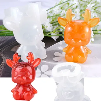 3D silikónové formy diy geometrie stereo medveď Vianočné jeleň mačka, tiger orangutan formy zvierat plesní, dekorácie, ozdoby formy tortu nástroj