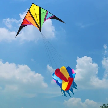 Doprava zadarmo vysoko kvalitné 2ks/veľa obrie kite windsock rainbow kite flying vonkajšie hračky počasie veje draka 3d butterfly