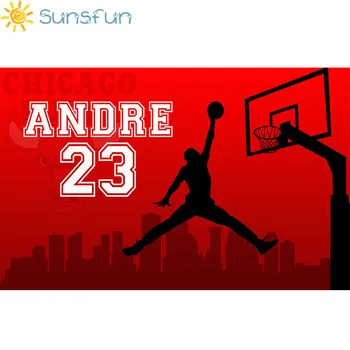 Sunsfun 7x5FT Červená Basketbal Tému Oslava Narodenín Pozadie pre Photo Studio Fotoaparát Fotografica