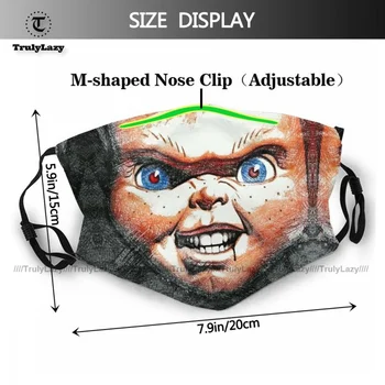 Unisex Roztomilý Chucky Pleťová Maska Ochrana Luxusné Polyester Tvár, Ústa Masku S Filtrom