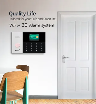 GauTone PG105 WiFi 3G Alarm Systém Bezdrôtovú Domácu Zlodej Bezpečnostný Alarm s Detektor Dymu Snímač Pohybu APP Control