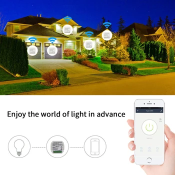Mini Smart EÚ Switch Modul Č/S Neutrálnym 220V 1 Spôsob Bezdrôtový Spínač svetiel Relé Pracuje S Amazon Alexa Domovská stránka Google APP Tuya