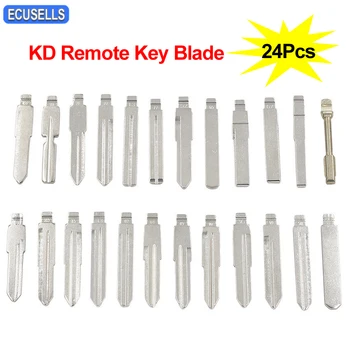 24 Ks/Veľa Univerzálny Kovový Prázdne Malé Key Uncut Čepeľ pre Skladanie Flip KD Diaľkové Kľúč