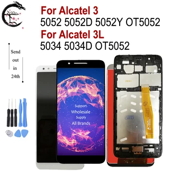 LCD Pre Alcatel 3 5052 5052D 5052Y OT5052 Displej 3L 5054 5054D LCD S Rámom Dotykový Displej Digitalizátorom. Montáž 5.5
