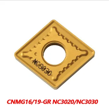CNMG CNMG160612-GR NC3020 NC3030 CNMG190612 Karbidu Vložiť Čepele Pre Spracovanie Ocele CNMG160616 CNC Sústruhu Časti Efektívne