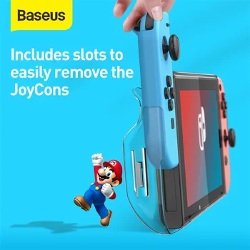 Baseus PVC Prípade pre Nintendo Prepínač Transparentné Ochranné puzdro pre Hráčov Potu Dôkaz Hra Príslušenstvo