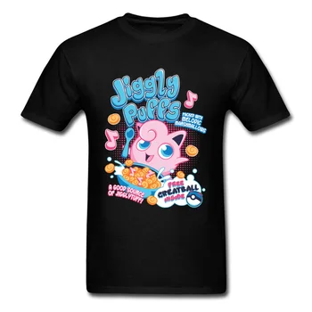 JigglyPuffs T-shirt Monster Topy Mužov Anime T Shirt Roztomilý Kreslený Odevný Návrhár Páry Čiernych Vtipné Tričko Bavlna Čaj