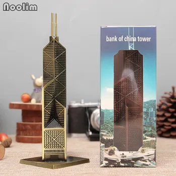 NOOLIM Bank of China Tower v Hong Kongu Dekor Kov Remesiel Svete, Orientačný bod Budovanie Architektúry Model Umenia Domov Suvenír Darček