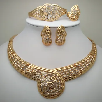 Svadobný Dar Nigérijský Svadobné Afriky Korálky Šperky Set Nigérijský Svadobné Dubaj Zlaté Šperky Sady Afriky Veľké Šperky Set