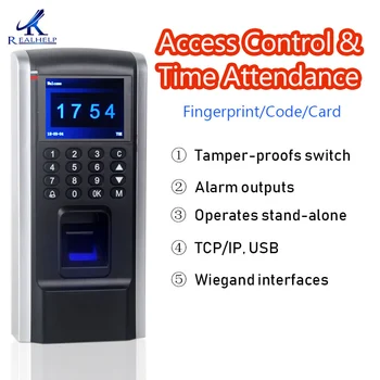 1800Capacity Biometrické Fingerprint Access Control Technológia Smart Card reader Služobného Času a Dochádzky 125KHZ DC12V