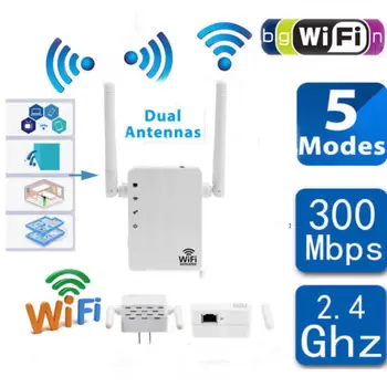 300 Mb / S WiFi Signál Rozsah Booster Siete Extender Zosilňovač Internet Repeater