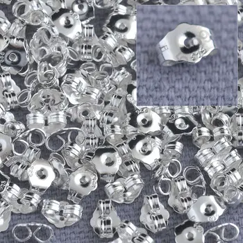 Väčšinu 1000PCS Originálne Výtvarné 925 Silver Šperky Zistenia Späť Zátka Pre Stud Pin Šperky Nastavenia S925 Vyrazené LOGO