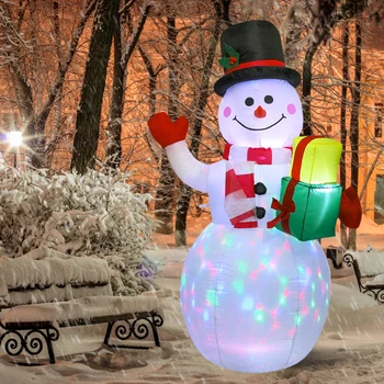 LED Svetlo Nafukovacie Model Vianočné Snehuliak Farebné Otočiť Airblown Bábiky, Hračky pre Domácnosť Strany Príslušenstvo