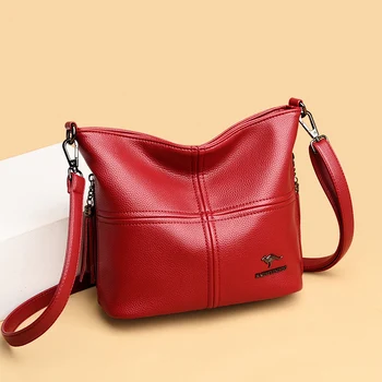 Peňaženky a kabelky luxusné crossbody tašky pre ženy 2020 Nové vysoko kvalitné kožené kabelky Bežné dámy ramenní taška Sac Hlavný