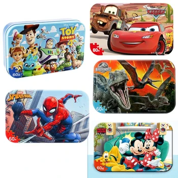 Horúce Marvel Avengers Spiderman Auto Disney Puzzle Hračka Detí Drevené Skladačky Puzzle Deti Vzdelávacie Hračky pre Deti Darček