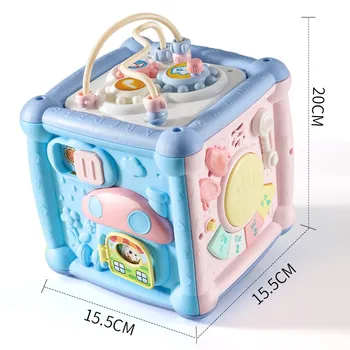 Multifunkčná Detská Ruka Bubon Hračka Baby Music Box Klavír Geometrické Zodpovedajúce Bloky Treasure Box Vzdelávacie Hračky