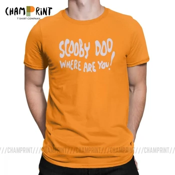 Scooby Doo, Kde Ste Tričko Mužov Bavlna Funny T-Shirt Kolo Golier Tee Tričko Krátky Rukáv Oblečenie 4XL 5XL 6XL