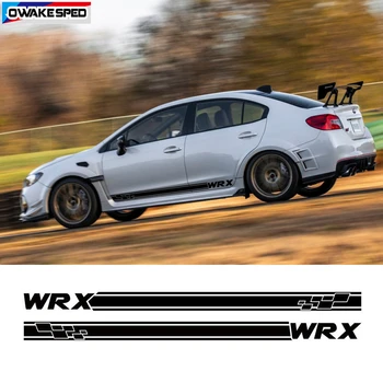 Športové Pruhy Pre Subaru-WRX Racing Styling Dvere Strane Sukne Obtlačky Auto Telo Dekor Vinylové Nálepky Exteriéru, Prispôsobený DIY Odtlačkový