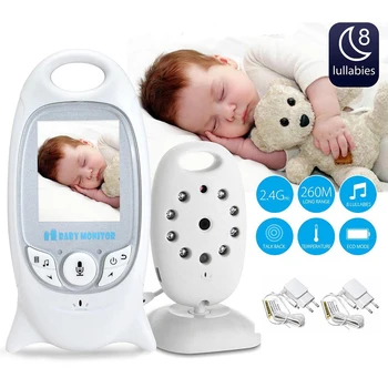 Babyphone Bebe Baby Monitor Fotoaparátu Video Opatrovateľka, Rádio, Bezdrôtové Opatrovateľky Dve Spôsob, ako Hovoriť Nočné Videnie Teploty s 8 Marieli