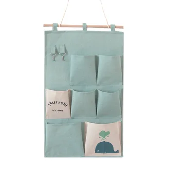 Japonský bavlnená posteľná bielizeň skladovanie taška steny, spálne, skladovanie taška na zavesenie skladovanie taška visí organizátor zavesenie skladovanie