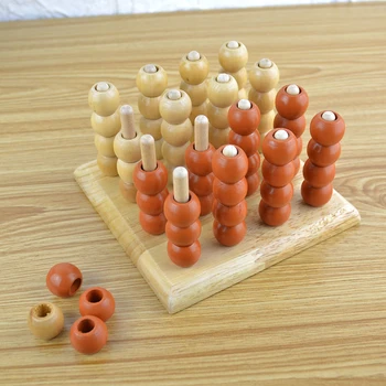 Candice guo! Riadok štyri 3D line up pripojenie štyroch hračka dať 4 korálky v súlade šach dospelých dieťa ploche vzdelávacie drevená hračka 1p