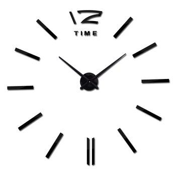 Nový príchod Quartz hodiny nástenné módne hodinky 3d skutočné veľké nástenné hodiny ponáhľal zrkadlo nálepky diy obývacia hoom dekorácií na Stenu-Nálepky