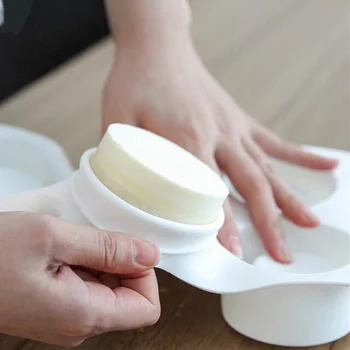 6 Otvorov Puding Formy 3D Silikónové Formy pre Umenie Tortu Mousse Dezert Kolo Cupcake Plesne DIY Domáce Pečenie Nástroje