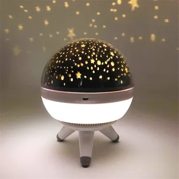 JUSOCCO Led Nočné Svetlo Otáča Projektor Spin Hviezdnej Oblohe, Hviezda Master Deti detský Baby Spánku Romantický Led USB Lampa Projektora