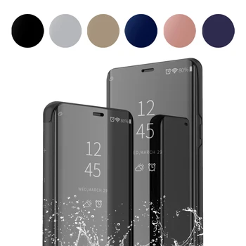 Stojan, kryt zrkadlový efekt flip prípade smartphone kryt pre Samsung Galaxy S20 Plus (4G) 6.7