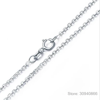 925 Sterling Silver Náhrdelník s Príveskom, Jemné Šperky Nová Žena Vysokej Kvality Kvet Crystal Zirconia Snowflake Náhrdelník Dĺžka 45 CM