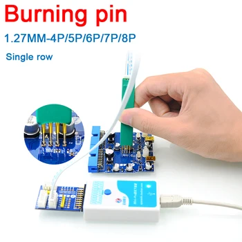 DYKB Ručné Ihrisku 1.27 MM 4P / 5P / 6P / 7P/ 8P PIN test Horenia pin Debug Stiahnuť Program RAMENO JTAG Napáliť pin