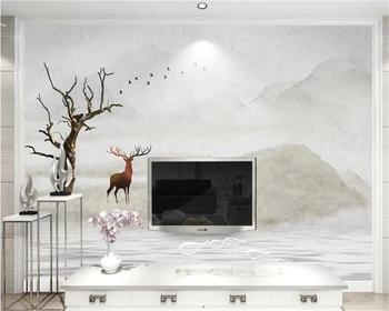 Beibehang Vlastné nástenné foto 3D moderné Nordic elk dekoratívne maľby troch-dimenzionální retro abstraktné séria pozadí na stenu