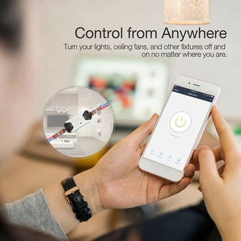 DIY WiFi Smart Light Switch Univerzálny Chránič Časovač Bezdrôtový Hlasové APLIKÁCIE Smart Život Tuya Diaľkové Ovládanie Spínač Domovská stránka Google Alexa