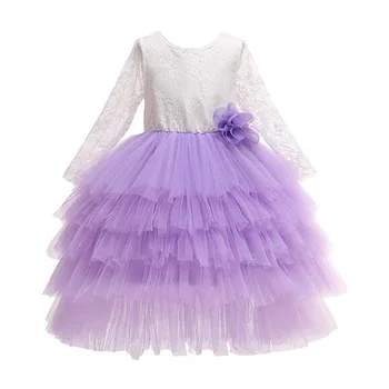 Nové Európske a Americké detské šaty dievčatá narodeninovej party šaty s čipkou tutu 2019 kvetina dievča šaty princezná šaty