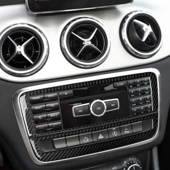 Pre Mercedes Benz W176 W246 B Triedy C117 X156 CLA GLA Príslušenstvo Uhlíkových Vlákien CD Klimatizácia Ovládací Panel Výbava Nálepky