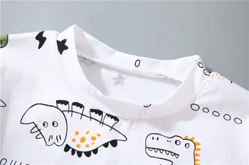 Letné Baby Boy Oblečenie Z Bavlny Deti cartoon dinosaura T Košele, Šortky 2ks/súpravy Dojčenská Oblečenie Deti Móda Batoľa vyhovuje