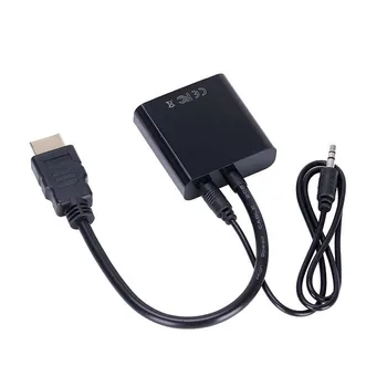 HDMI / VGA Video Kábel Adaptéra Converter až 1080P Digitálny Analógový PC, HDTV, DVD Prehrávač, Počítače, atď. - Black