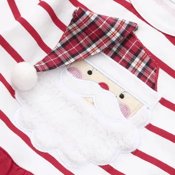 6M-4Y baby girl vianočné šaty Cartoon Santa Clus Vianočné Prekladané Tutu Tylu Šaty, Oblečenie, Čelenky prinsessenjurk O5