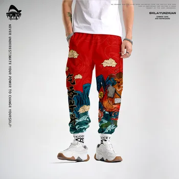Muži Hip Hop Nohavice Voľné Joggers Členok dĺžka Nohavice Vrecku Nohavice Streetwear Cargo Nohavice