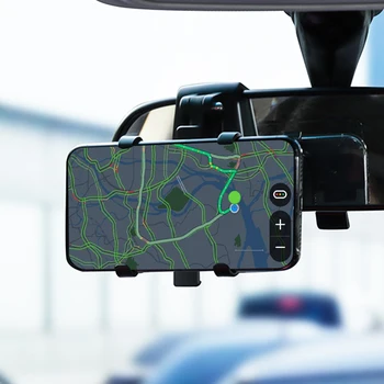 Palubná doska Automobilu Držiak o 360 Stupňov Multifunkčný Mobilný Telefón Stoja Spätného Zrkadla Slnečná Clona Do Auta GPS Navigácie Držiak