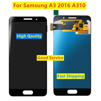 Pre Samsung Galaxy A3 2016 A310 A310F A310H A310M LCD Displej Dotykový Displej Digitalizátorom. Montáž Výmena môže Ovládanie Jasu