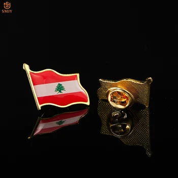 10PCS Libanonskej Republiky 3D Mávanie Vlajkou Brošňa Neutrálne Bezpečnostné Pracky Kravatu Denim Jacket Klope Patriot Kolíky Brošňa Odznak Príslušenstvo